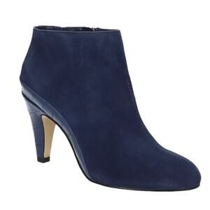 Bella Vita Women's Brennan Suede Dress Ankle Booties Navy Blue Size 6 N